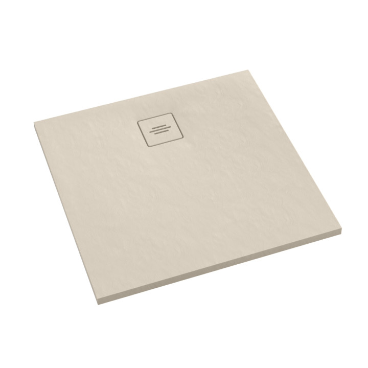 Schedline Brodzik kompozytowy Stabilsound Plus® Protos Cashemere Stone 80x80x3,5 cm, kwadratowy, Gwarancja 15 lat